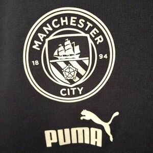Puma Manchester City Football Club Core Hoodie Large Black